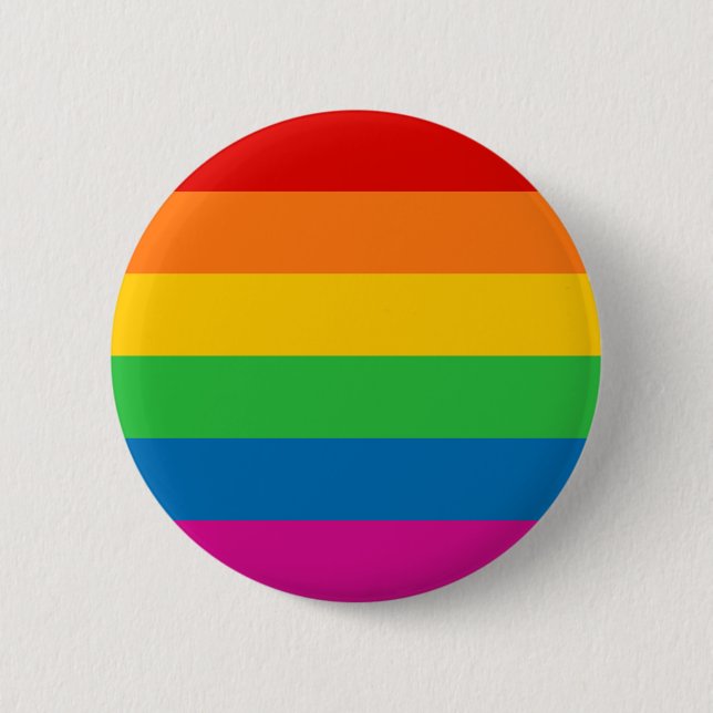 Rainbow Stripes 6 Cm Round Badge (Front)