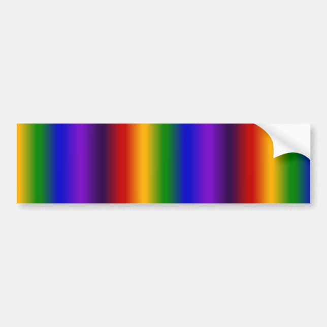 Rainbow Stripes Abstract Blur Colourful Gifts Bumper Sticker (Front)