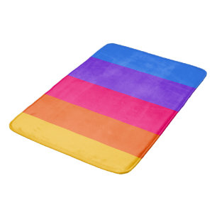Rainbow Stripes Bath Mat