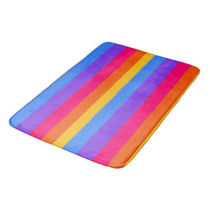 Rainbow Stripes Bath Mat