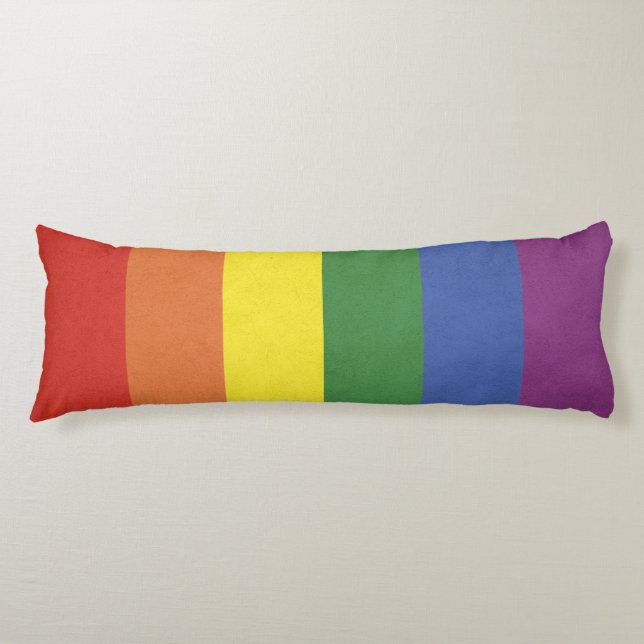 Rainbow stripes body cushion (Front)