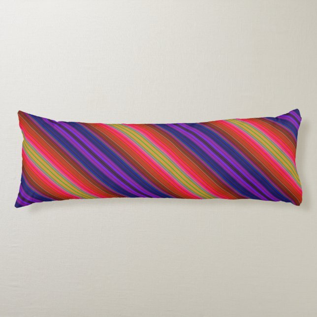 Rainbow Stripes Body Pillow (Front)