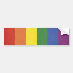 Rainbow stripes bumper sticker
