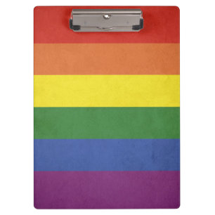 Rainbow stripes clipboard