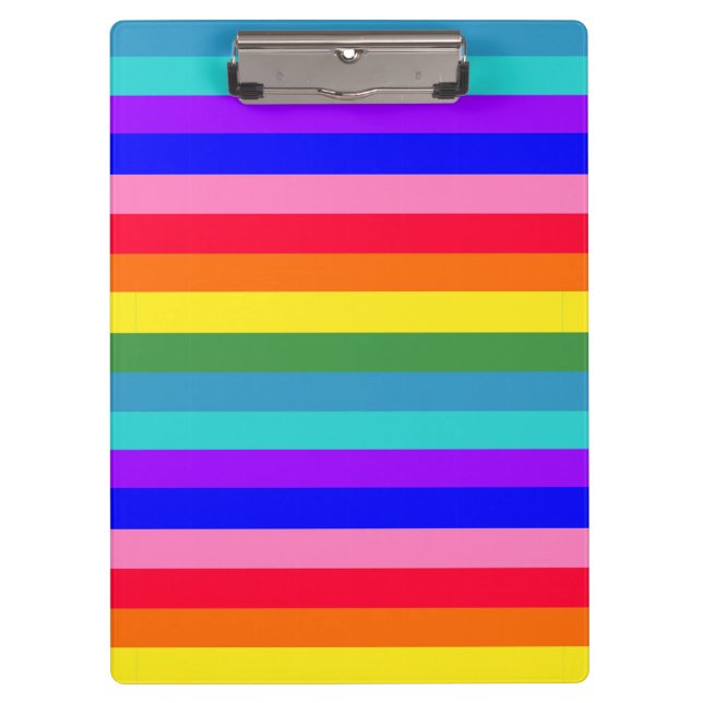 Rainbow Stripes Clipboard (Front)