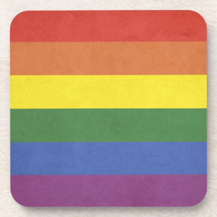Rainbow stripes coaster