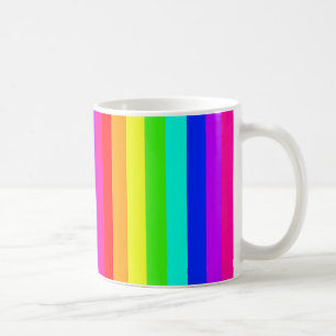 rainbow stripes colourful bars coffee mug