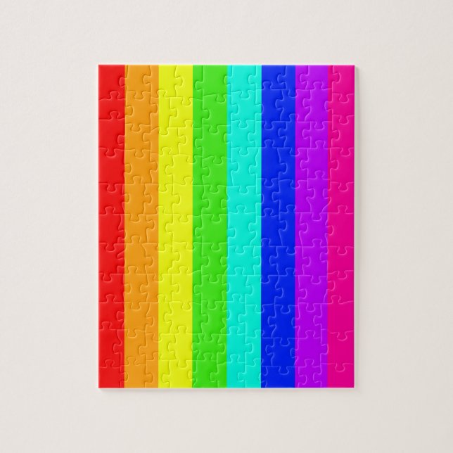 rainbow stripes colourful bars jigsaw puzzle (Vertical)