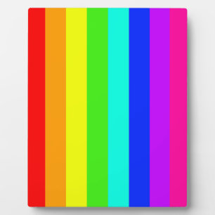rainbow stripes colourful bars plaque
