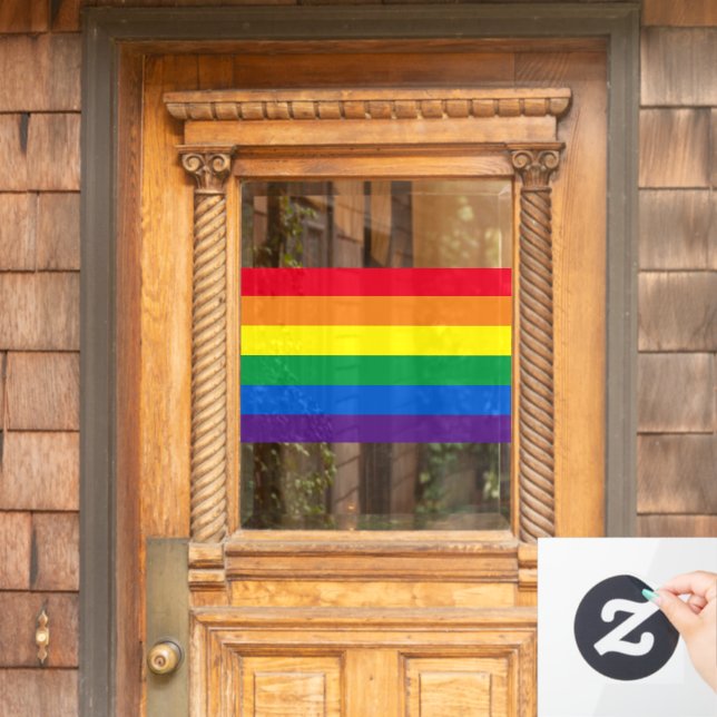 Rainbow stripes colours Lgbt gay flag  (Home Door)