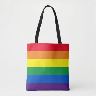 Rainbow stripes colours Lgbt gay flag Tote Bag
