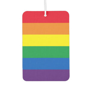 Rainbow stripes colours Lgbt Lgbtq gay flag car Air Freshener