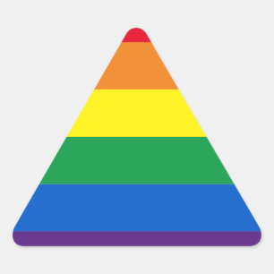 Rainbow stripes colours Lgbt Lgbtq gay flag Triangle Sticker