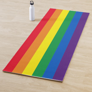 Rainbow stripes colours Lgbt Lgbtq gay flag Yoga Mat