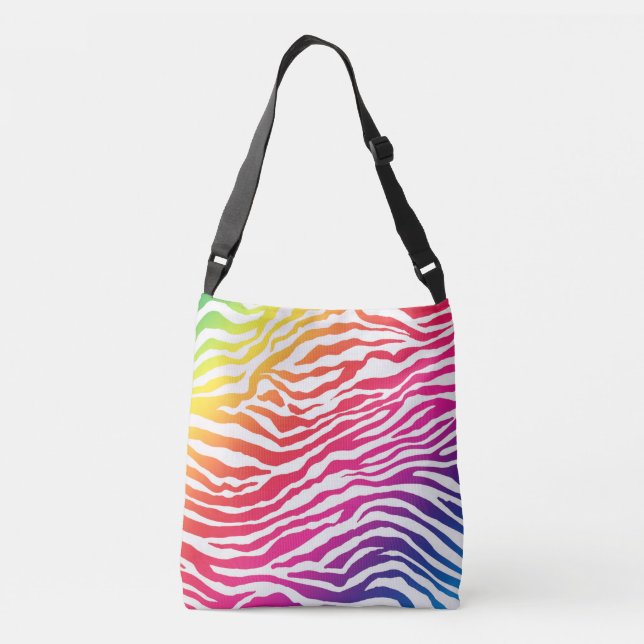 Rainbow Stripes Crossbody Bag (Back)