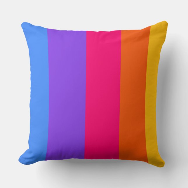 Rainbow Stripes Cushion (Front)