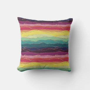Rainbow Stripes  Cushion