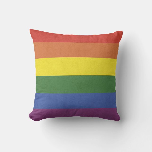 Rainbow stripes cushion (Front)