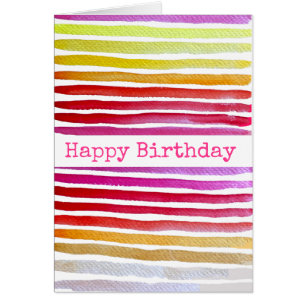 Rainbow stripes cute watercolor