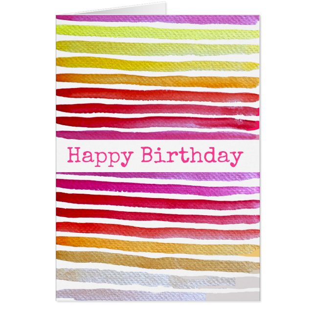 Rainbow stripes cute watercolor (Front)