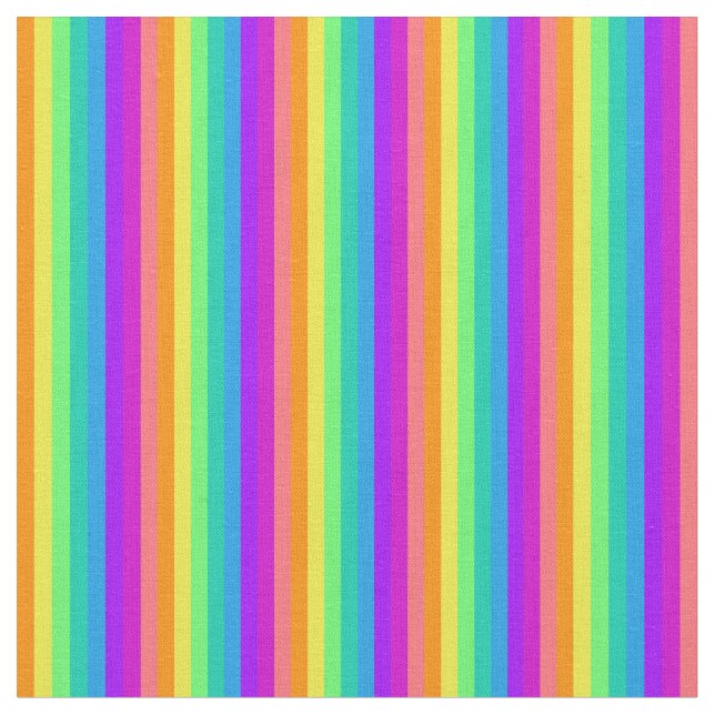 Rainbow Stripes Fabric (Close Up)