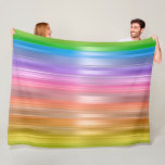Rainbow Stripes Fleece Blanket<br><div class="desc">Printed and shipped by Zazzle or their affiliates.</div>