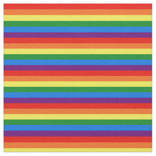 Rainbow Stripes Gay Pride LGBT Support Fabric