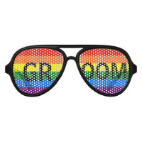 Rainbow Stripes Gay Wedding Party Shades Groom