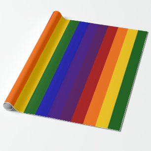 Rainbow Stripes Gift Wrap