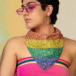 Rainbow Stripes Glitter Look Bandana<br><div class="desc">This design may be personalised by choosing the customise further option. Contact me at colorflowcreations@gmail.com or use the chat option at the top of the page if you wish to have this design on another product or need assistance. See more of my designs or follow me at www.facebook.com/colorflowcreations, www.instagram.com/colorflowcreations, www.twitter.com/colorflowart,...</div>
