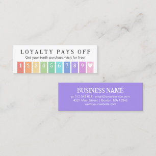 Rainbow Stripes Heart 10 Loyalty Pays Off Punch