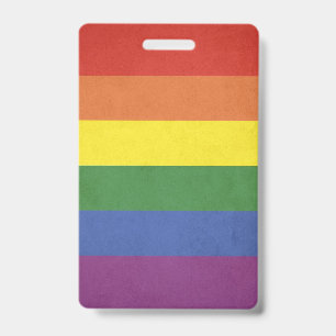 Rainbow stripes ID badge