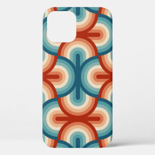 Rainbow stripes illustration pattern iPhone 12 case