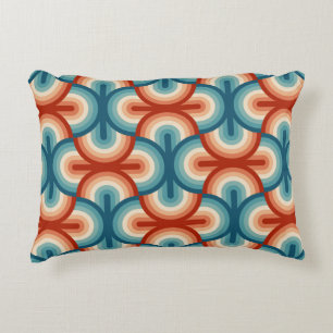 Rainbow stripes illustration pattern decorative cushion