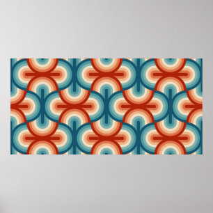 Rainbow stripes illustration pattern poster