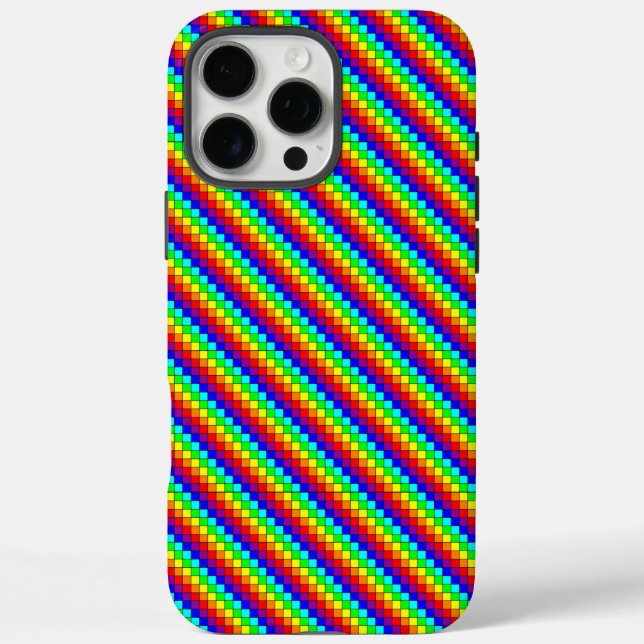Rainbow Stripes - iPhone (16 Pro Max) Case (Back)