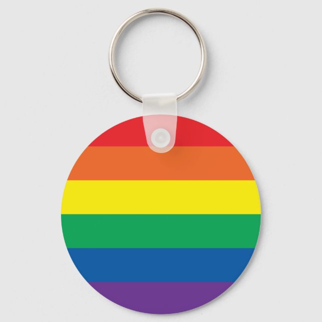 Rainbow Stripes Key Ring (Front)