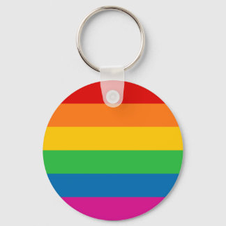 Rainbow Stripes Key Ring