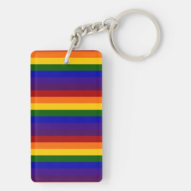 Rainbow Stripes Key Ring (Back)