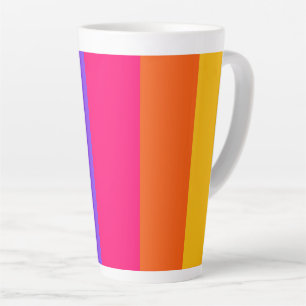 Rainbow Stripes Latte Mug