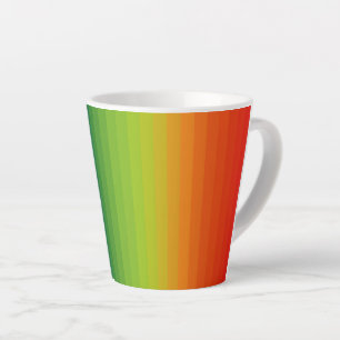Rainbow Stripes   Latte Mug