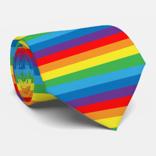Rainbow Stripes LGBTQ Pattern Tie