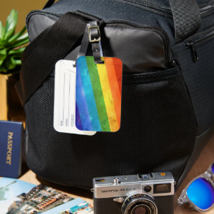 Rainbow Stripes Luggage Tag