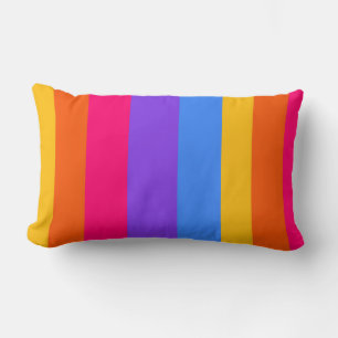 Rainbow Stripes Lumbar Cushion