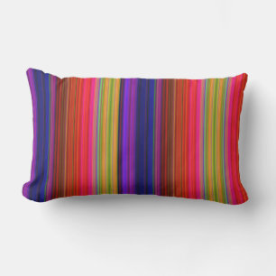 Rainbow Stripes Lumbar Cushion