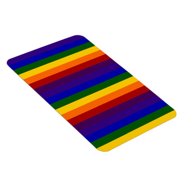 Rainbow Stripes Magnet (Right Side)