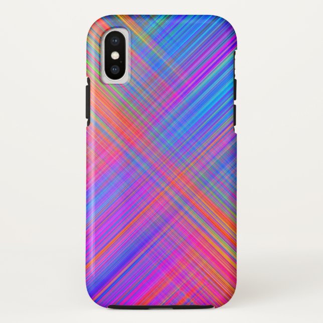 Rainbow Stripes Modern Design iPhone / iPad case (Back)
