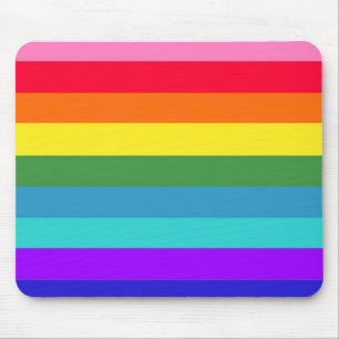 Rainbow Stripes Mouse Pad