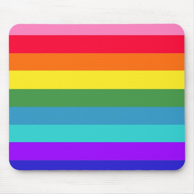 Rainbow Stripes Mouse Pad (Front)