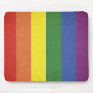 Rainbow stripes mouse pad